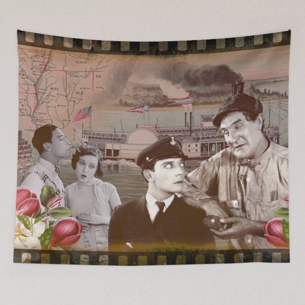 Item preview, Steamboat Bill Jr collage designed and sold by BlackCockiePres.