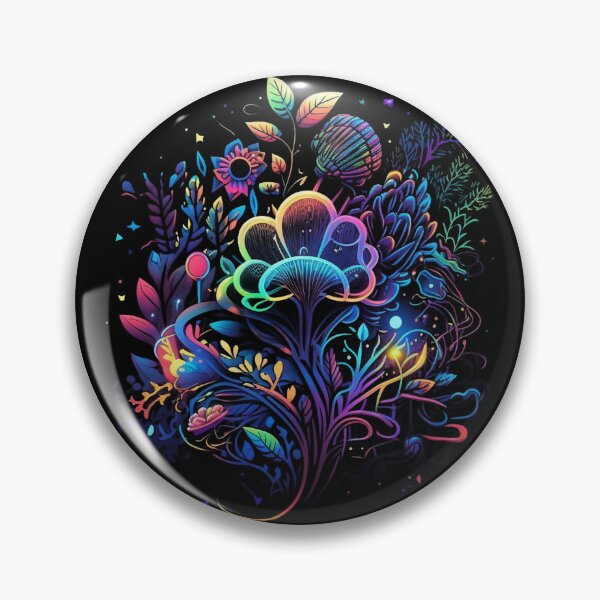 Item preview, A Colorful Paradise with Highly Detailed Flowers in Psychedelic Art designed and sold by digitaldreamHD.