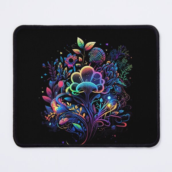 Item preview, A Colorful Paradise with Highly Detailed Flowers in Psychedelic Art designed and sold by digitaldreamHD.