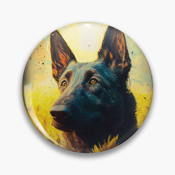 Artikelvorschau, Dutch Shepherd Sunflower Painting Adorable Dog entworfen und verkauft von rafaeltto.