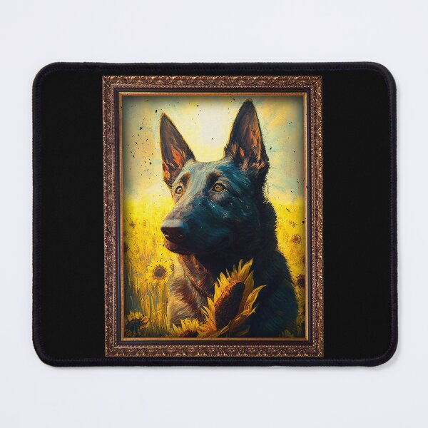 Item preview, Dutch Shepherd Sunflower Painting Adorable Dog designed and sold by rafaeltto.