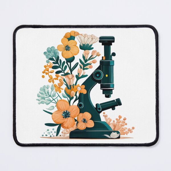 Item preview, Microscope with flowers designed and sold by saskdigitalart.