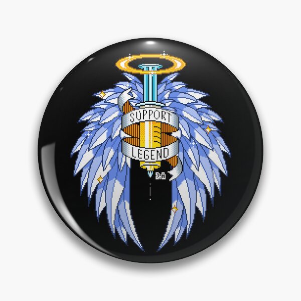 Item preview, Support Legend Gamer Gold Syringe Wings Pixel Art designed and sold by JessicaAmber.