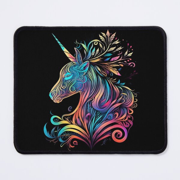 Item preview, A Dazzling Unicorn Head with a Rainbow-Colored Horn designed and sold by digitaldreamHD.