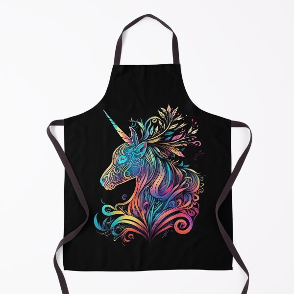 Aperçu de l'œuvre A Dazzling Unicorn Head with a Rainbow-Colored Horn créée et vendue par digitaldreamHD.