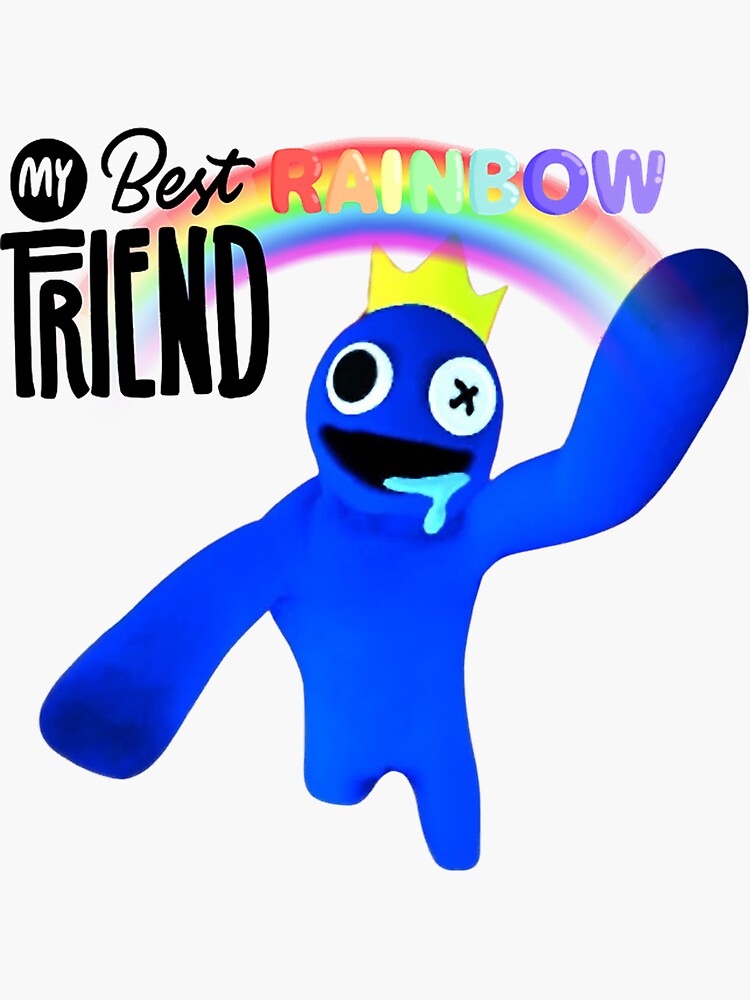 Blue's First Friend Standing Rainbow Friends Roblox Coloring Page