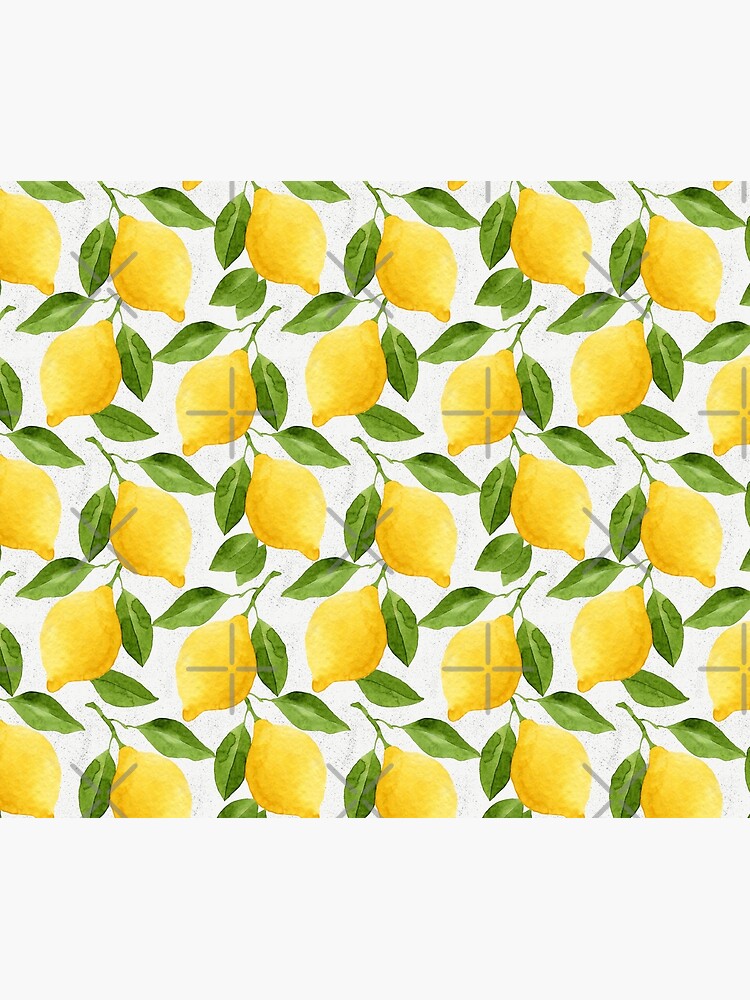 Watercolor Lemon Pattern by helga-wigandt