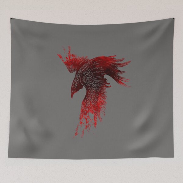 Item preview, Viking Crow Raven Norse Symbols Vikings Fire Flames designed and sold by Arty Fun Shop.