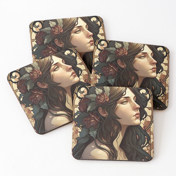 Item preview, Spanish Woman from Cordoba - Art Nouveau Style designed and sold by ArtNouveauChic.