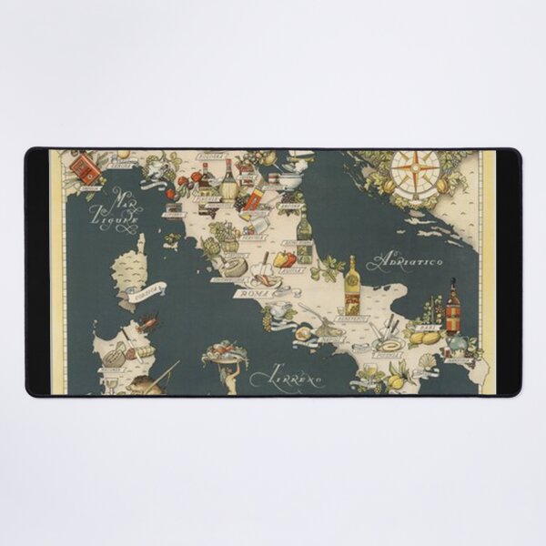 Item preview, Gastronomic Map of Italy 1949 Poster designed and sold by michaelferri.