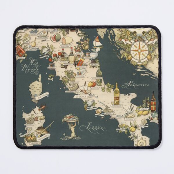 Item preview, Gastronomic Map of Italy 1949 Poster designed and sold by michaelferri.