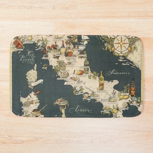 Item preview, Gastronomic Map of Italy 1949 Poster designed and sold by michaelferri.