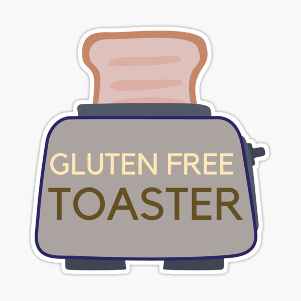 Gluten Free Toaster - Coeliac Sticker for Sale by Fan Favourite Franchises