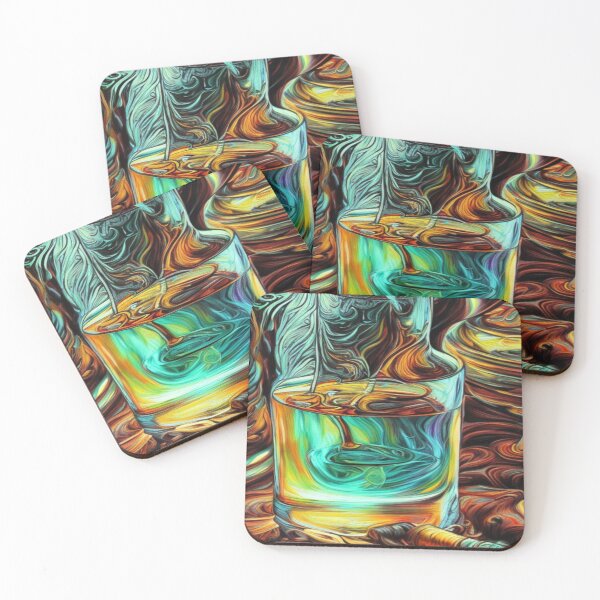 Item preview, Psychedelic Swirl Whiskey Glass designed and sold by Zoe Correro.