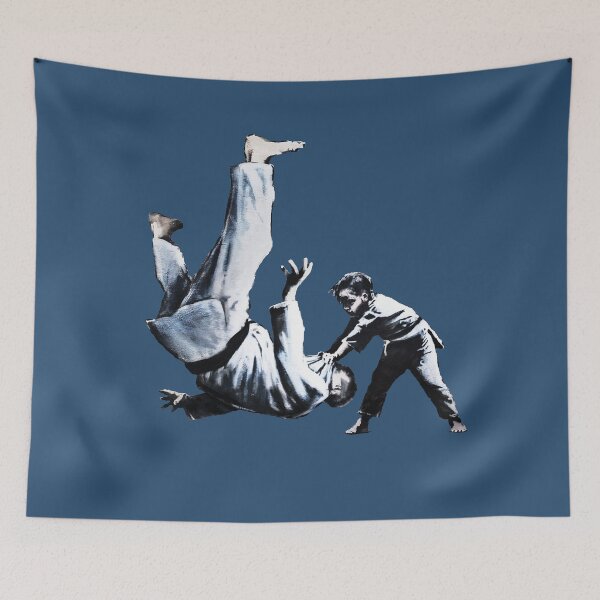 Item preview, Banksy Ukraine Judo Boy Putin - Satirical Stencil Art designed and sold by WE-ARE-BANKSY.