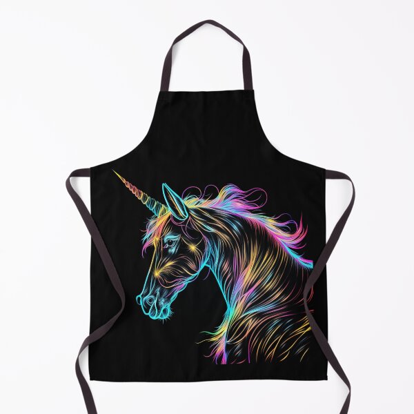 Aperçu de l'œuvre A Vibrant Unicorn Head with a Multicolored Horn créée et vendue par digitaldreamHD.