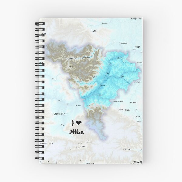 Item preview, Alba County Map, România designed and sold by maptheclouds.