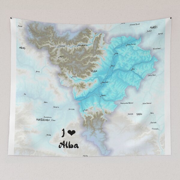 Item preview, Alba County Map, România designed and sold by maptheclouds.