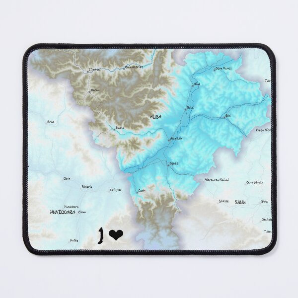 Item preview, Alba County Map, România designed and sold by maptheclouds.