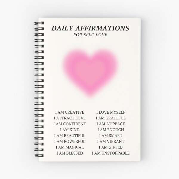 Item preview, Daily Affirmations for Self Love Pink Aura Heart designed and sold by mystikwhale.