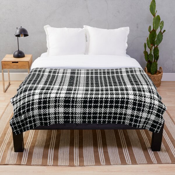 Item preview, Black and White Plaid Pattern Tartan designed and sold by Apkdesigner.