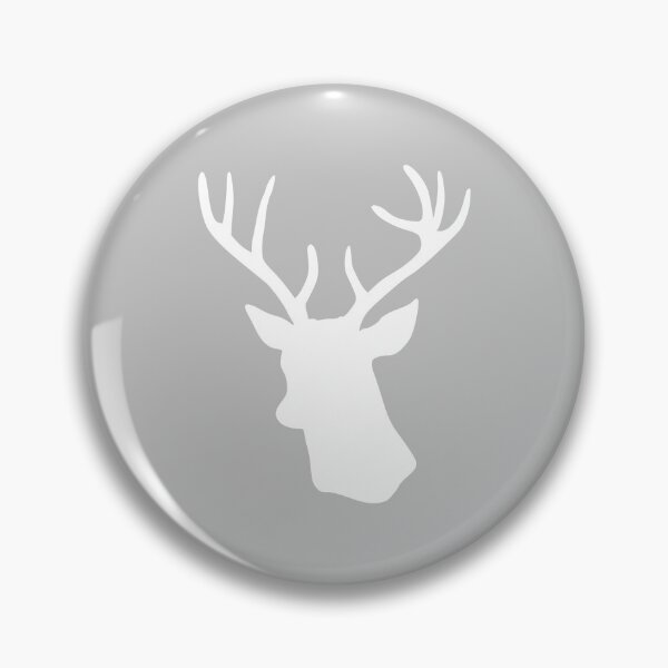 Item preview, Grey Stag Deer Head Silhouette - Gray Reindeer designed and sold by inspirationzgal.