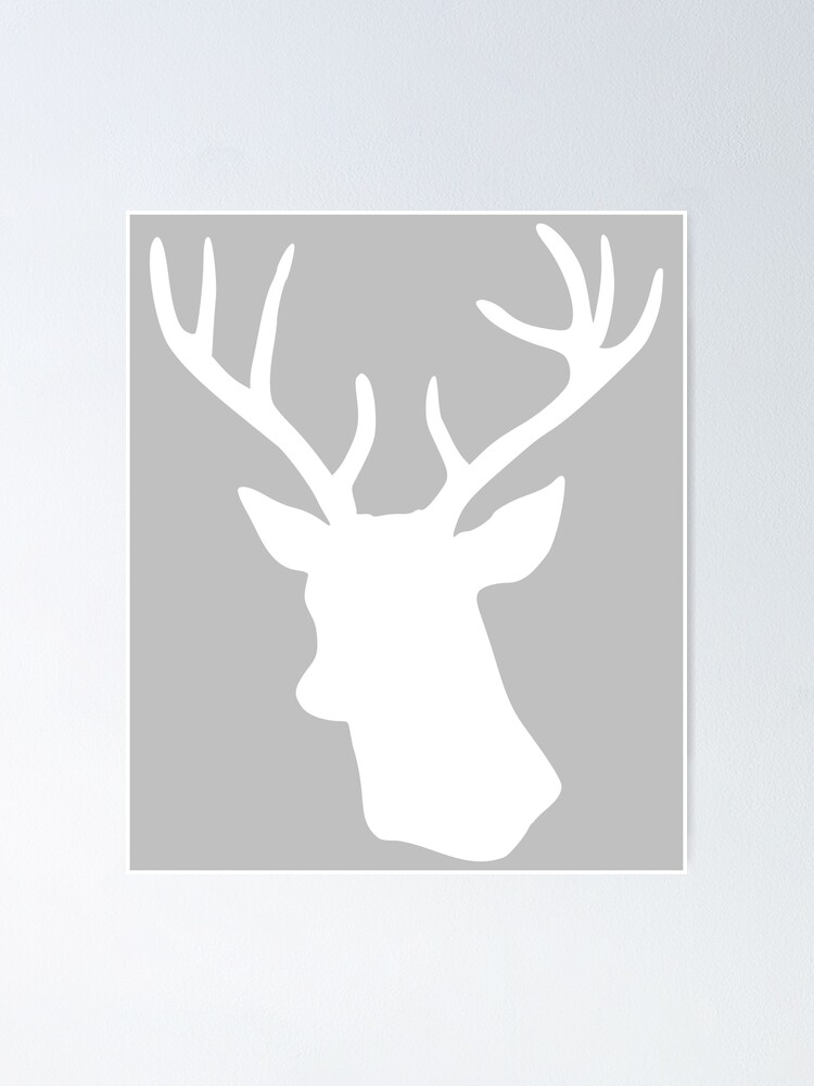 reindeer head silhouette printable