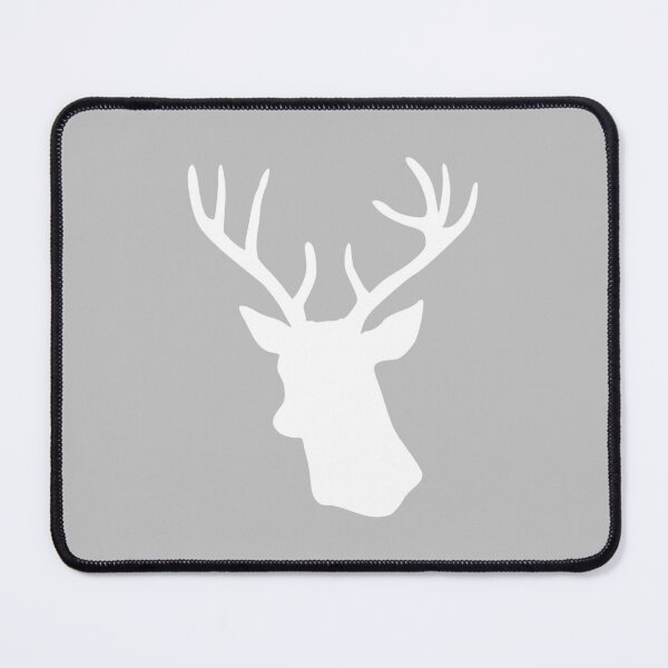 Item preview, Grey Deer Head Silhouette - Gray Reindeer Stag designed and sold by inspirationzgal.
