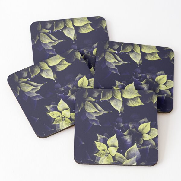 Item preview, dark blue beautiful leaves designed and sold by DreamBigShirts.