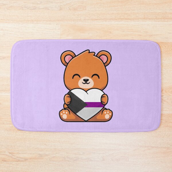 Item preview, Kawaii Teddy Bear with Demisexual Pride Flag Heart designed and sold by everything4eva.