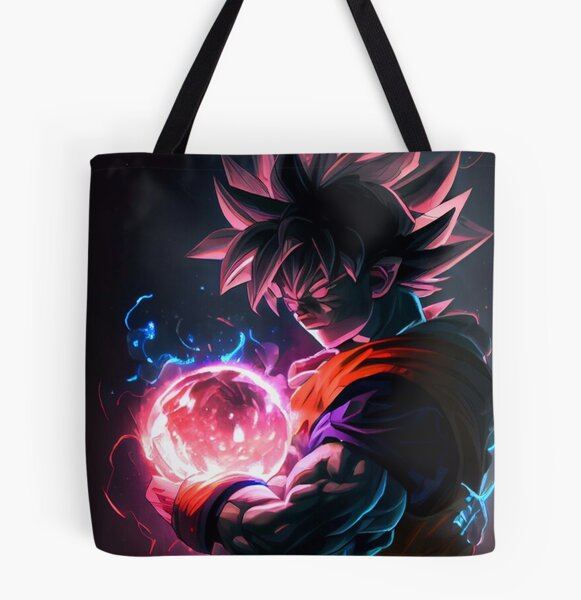 Dragon Ball Goku Backpack Anime Print School Bag Dual Sided Shoulder Bag  For Students