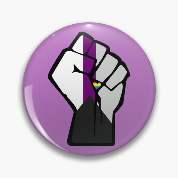 Artikelvorschau, Demi Pride Solidaritätsfaust mit Regenbogenherz entworfen und verkauft von everything4eva.