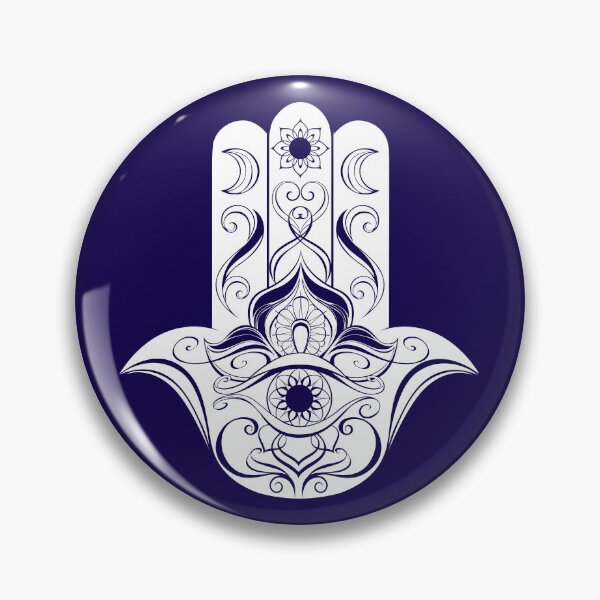 Item preview, White Contoured Hand Hamsa - Amulet Against the Evil Eye  designed and sold by KOTOdesign.