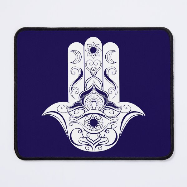 Item preview, White Contoured Hand Hamsa - Amulet Against the Evil Eye designed and sold by KOTOdesign.