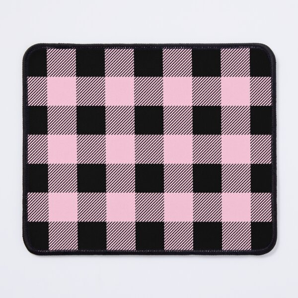 Item preview, Pastel Pink and Black Buffalo Plaid Pattern designed and sold by starrylite.
