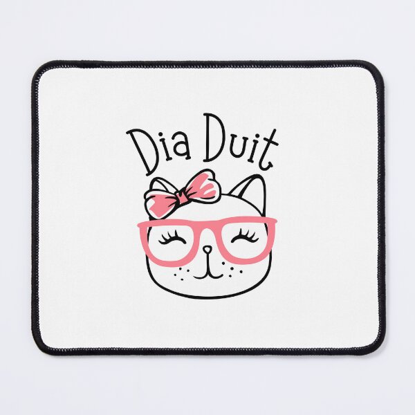 Item preview, Dia Duit Gaeilge Cute Cat  designed and sold by Irishprints.
