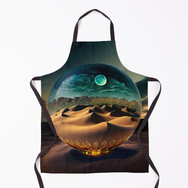 Item preview, Fantasy Landscape Art, Full Moon Over Desert designed and sold by Fantasy Masterpiece.