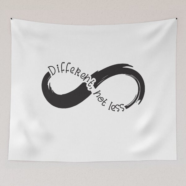 Item preview, Different, Not Less Autism infinity Loop symbol designed and sold by Dolphin Graphic.