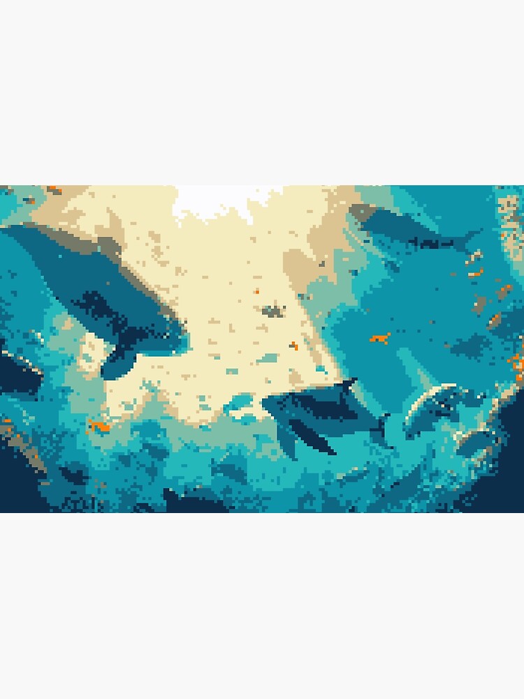 Pixel Art Fish Under the Sea Canvas sold by BoWalker, SKU 40887619