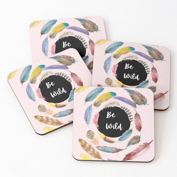 Item preview, Be Wild feather colours rainbow fun designed and sold by Joanna @ColorfulMoonlight.