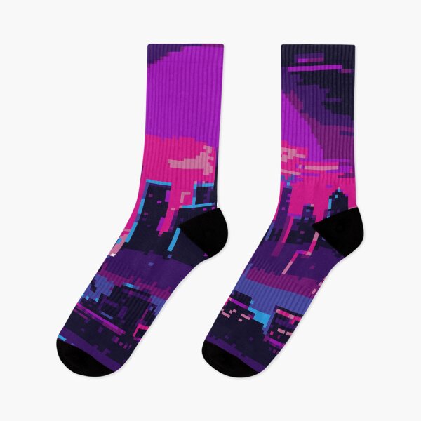 Item preview, Vaporwave Neon City Pixel Art designed and sold by Chiffie.