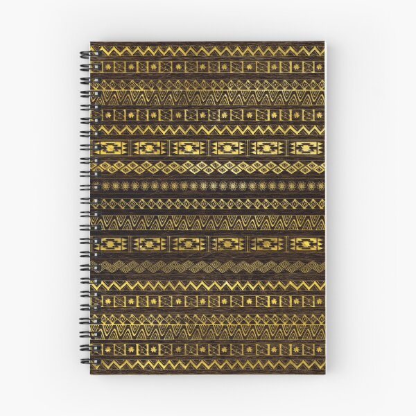 Item preview, Golden Tribal Pattern on Dark wood designed and sold by k9printart.