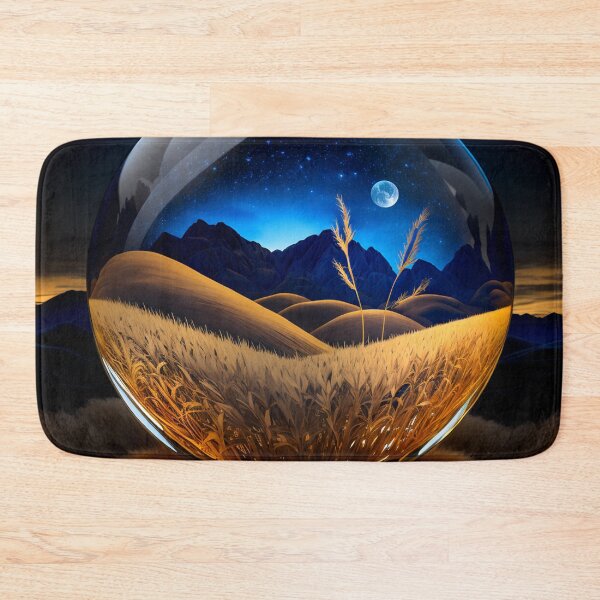 Item preview, Fantasy Landscape Art, Blue Moon, Blue Stars designed and sold by Fantasy Masterpiece.