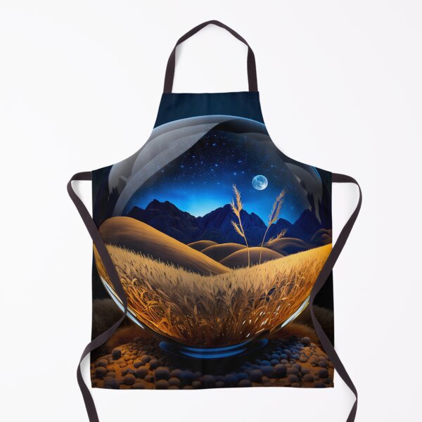 Item preview, Fantasy Landscape Art, Blue Moon, Blue Stars designed and sold by Fantasy Masterpiece.