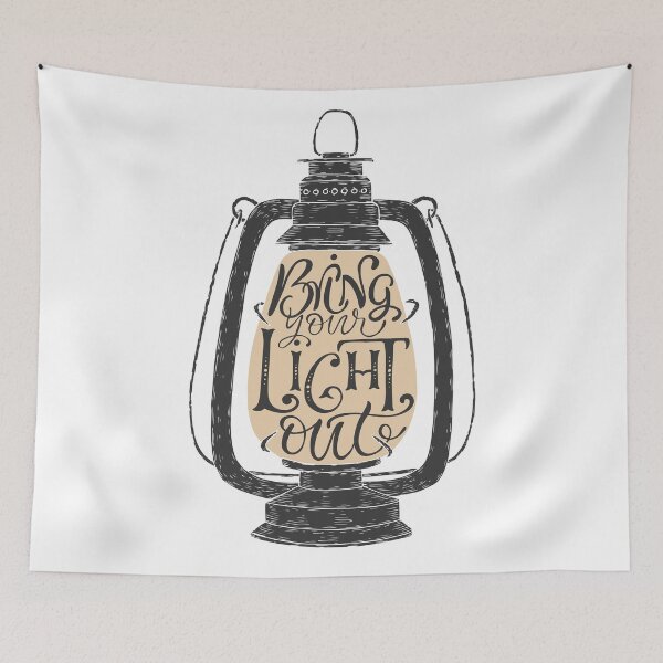 Item preview, "Bring your light out" hand drawn typography poster designed and sold by Maryna Sokolyan.