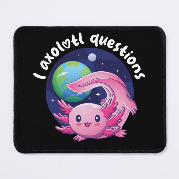 Item preview, I axolotl questions - pink (on dark colors) designed and sold by messy-nessie.