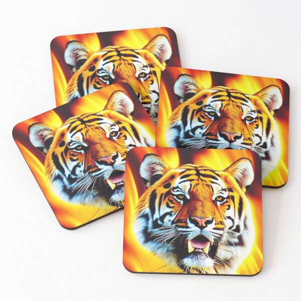 Item preview, Flaming Tiger Head designed and sold by Mark Cannon.