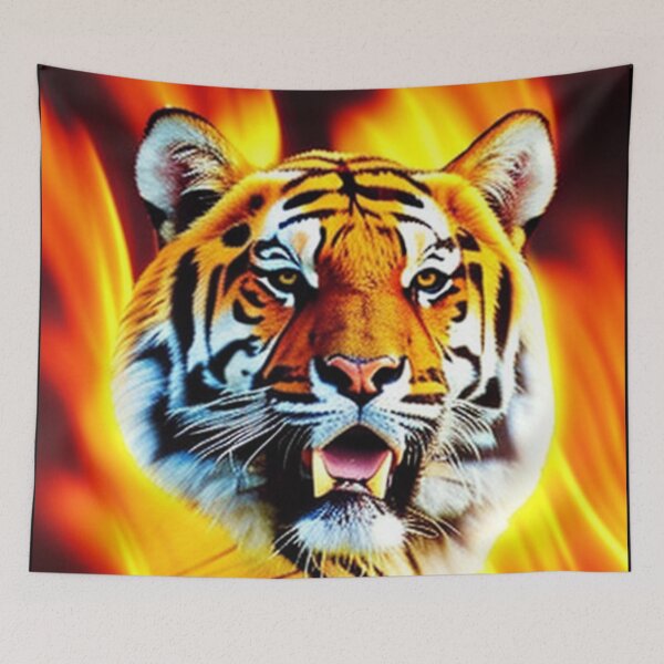 Item preview, Flaming Tiger Head designed and sold by Mark Cannon.