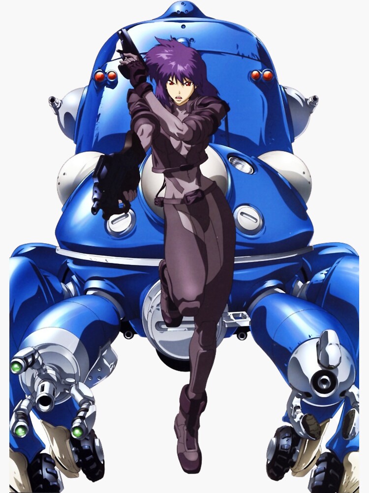 Ghost In The Shell Fighting Alongside Cyborg Sticker For Sale By