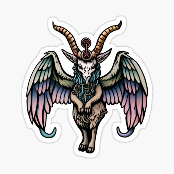 Rainbow Baphomet Sticker